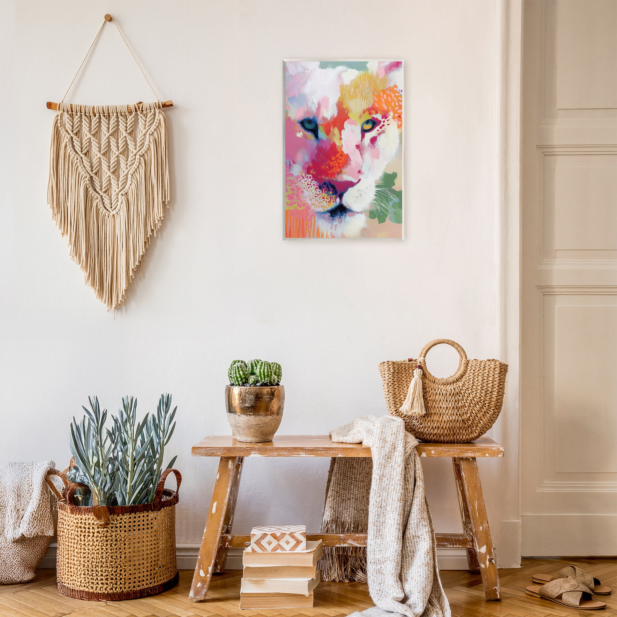 Stupell Industries Lion Eyes with Intense Gaze Wall Plaque Art, design by Chromatic Storm Studio