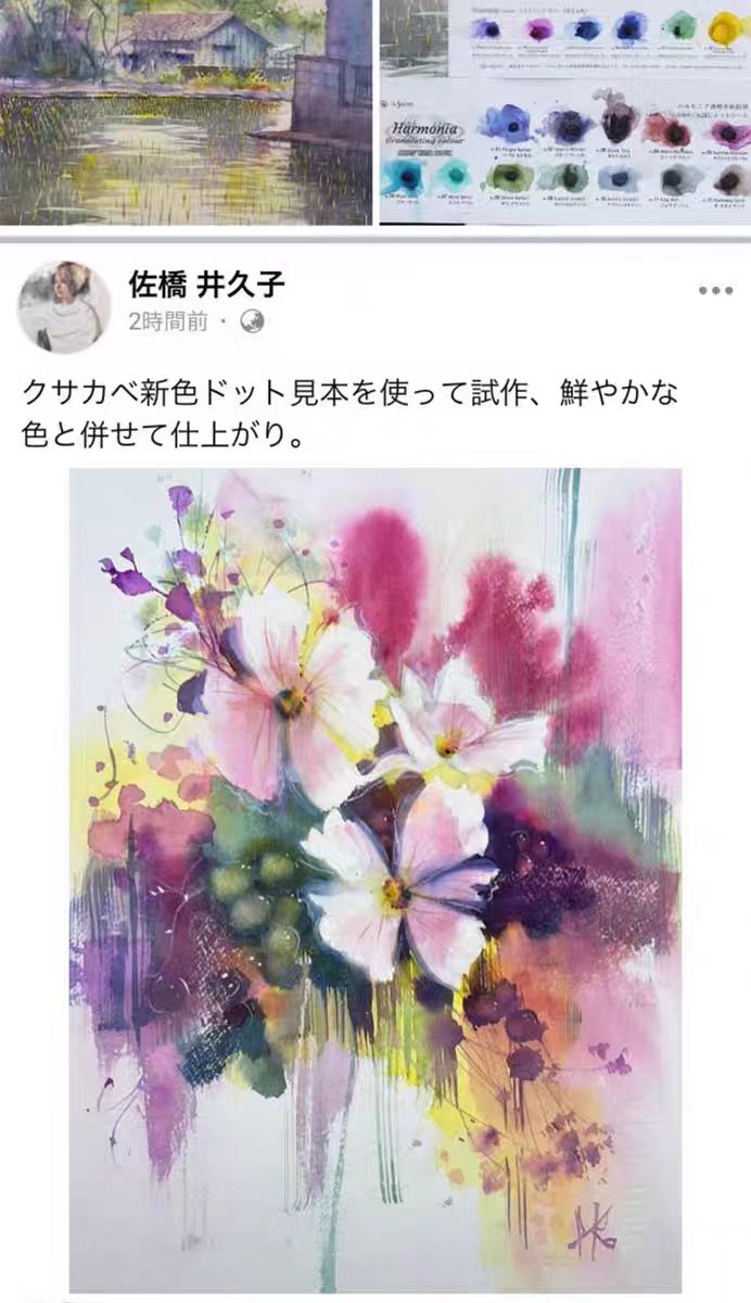 Kusakabe artist watercolor single pigment Granulation&Staining 6 tube 10ml set COOL series(japan import)