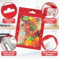 thumbnail image 6 of CCOCC 100 Pcs Resealable Mylar Bags with Zipper And Frosted Clear Window Smell Proof Packaging Bags Foil Pouch Zipper Bag for Food Self Sealing Storage Supplies(Red,2.75×3.93), 6 of 7