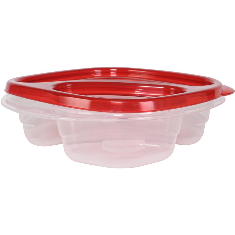 Rubbermaid Take Alongs 2.2 Cups Divided Snackers Containers, 3 containers 