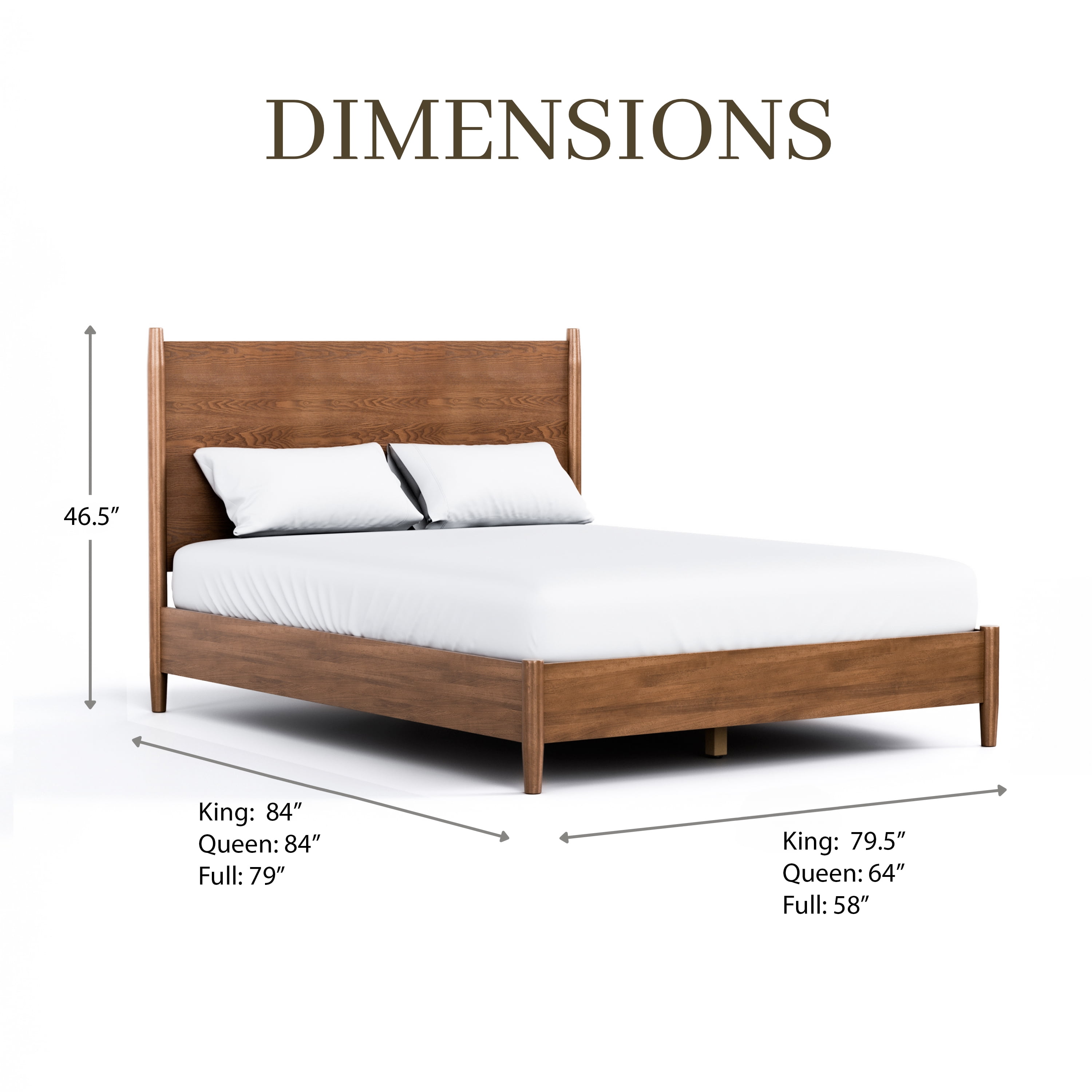 Furniture of America Erik Adult Queen Solid Wood Mattress Ready Bed, Walnut