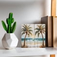 thumbnail image 2 of Palm Wooden Box Sign Palm Gifts Funny Summer Decor for Table Rustic Bathroom Decor Office Desk Centerpiece Wood Block Signs Housewarming Gifts 5x5 In, 2 of 6