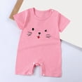 thumbnail image 2 of KPOPLK Baby Romper with Pattern Clothes Short Sleeve Cotton Jumpsuit Soft Bodysuit Onesie Unisex for 0-24M Size 6-12 Months,Watermelon Red, 2 of 4