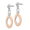 thumbnail image 2 of FB Jewels Leslie's Sterling Silver Rose Gold-plated Post Dangle Earrings, 2 of 3
