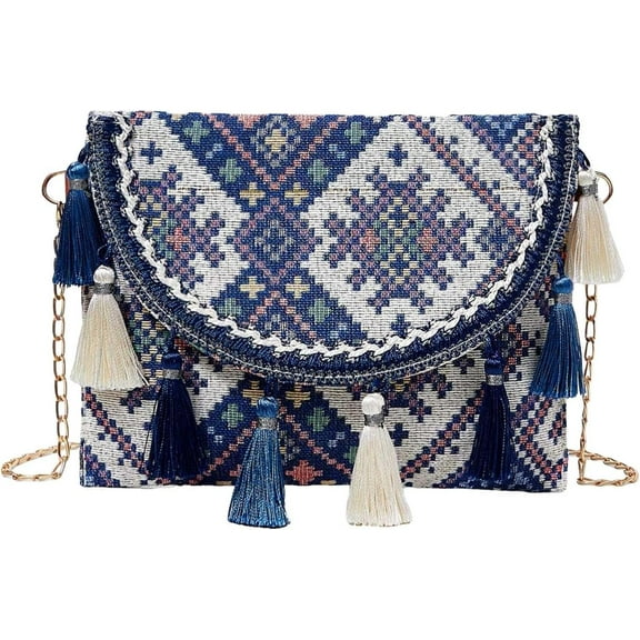 Women's Tassel Envelope Handbags Crossbody Bags Boho Clutch Purses