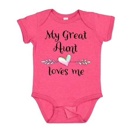

Inktastic My Great Aunt Loves Me- Heart Gift Baby Boy or Baby Girl Bodysuit