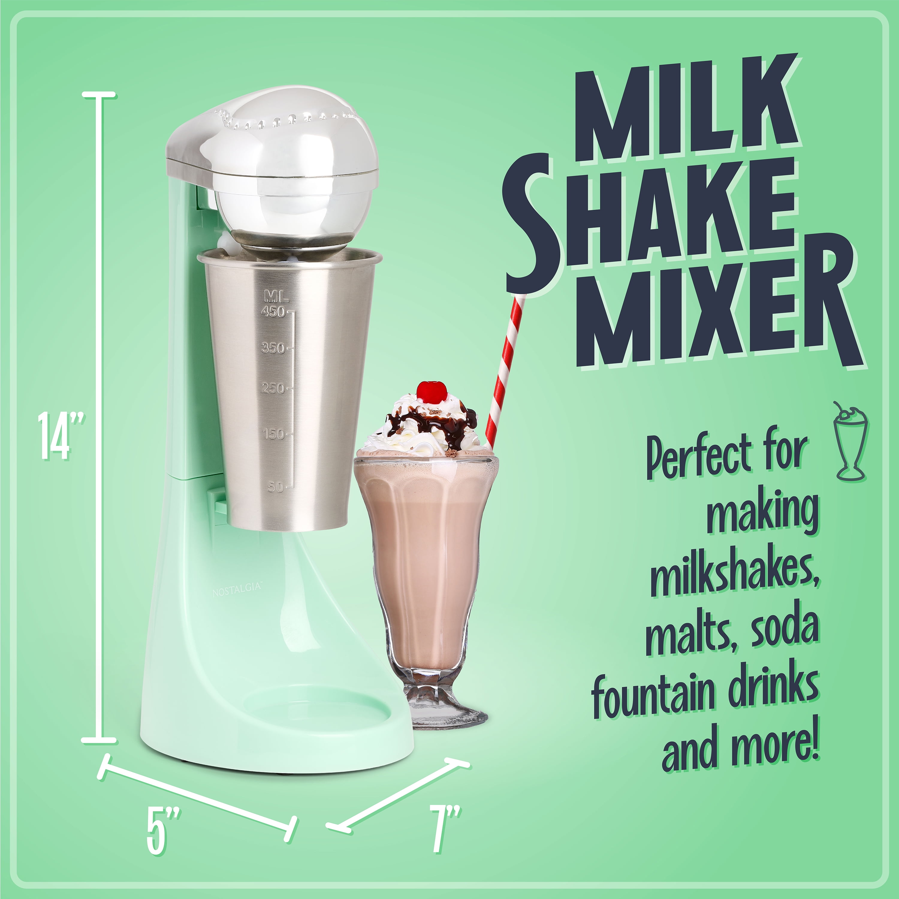 Lumiere ルミエール MILKSHAKE ジャージ X-SMALL Nostalgia Retro 2-Speed Drink & Malt Milkshake Blender with