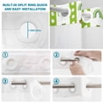 thumbnail image 4 of No Hook Shower Curtain, Saint Patrick's Day Shower Curtains for Bathroom with See Through Top Window, Rainbow Clovers Green Striped Dots Waterproof & Washable Bath Curtain Extra Long 72"x84", 4 of 9