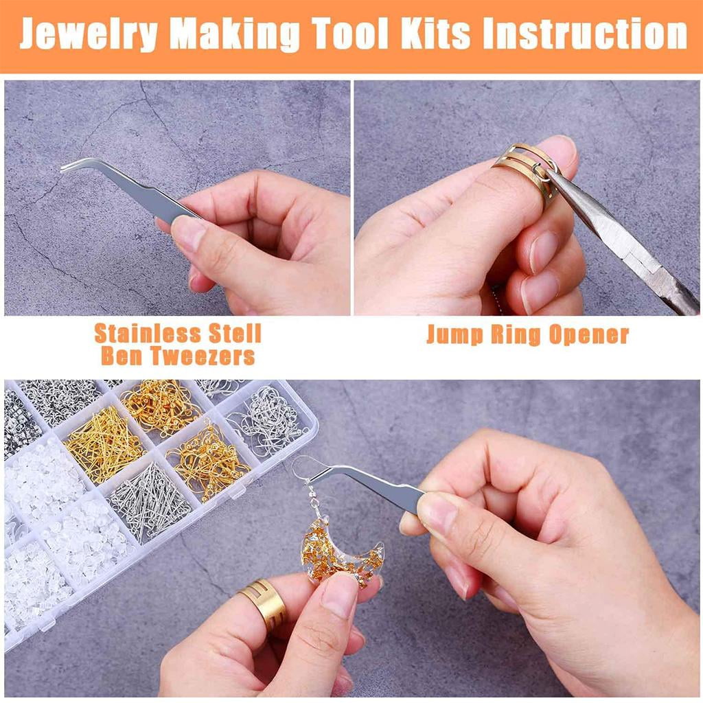 GUOOL Earring Making Kit, 2682Pcs Earring Making Supplies Kit with Earring Hooks Findings, Earring Backs Posts, Jump Rings for Jewelry Making Supplies , Silver