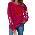 thumbnail image 2 of ameIAEA Valentines Day Sweatshirt Women Crewneck Graphic Pullover Long Sleeve Fall Spring Tops, 2 of 4