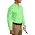 thumbnail image 4 of Yungyresw Polo Shirts for Men Solid Color Loose Fit TShirts Breathable Fabric Long Sleeve Polo for Spring Wear, 4 of 6