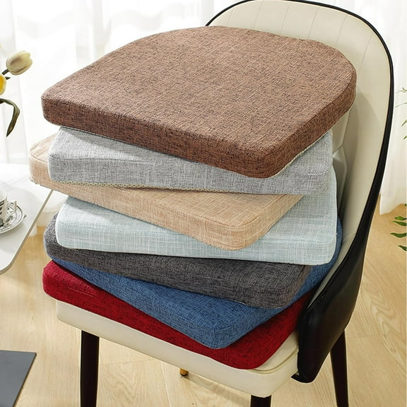 Dining Seat Cushions for Chairs, Non-Slip Seat Pads with Removable Machine Washable Cover and Ties, Indoor Dining Room Chair Pads for Indoor Dining and Kitchen Chairs, Beige