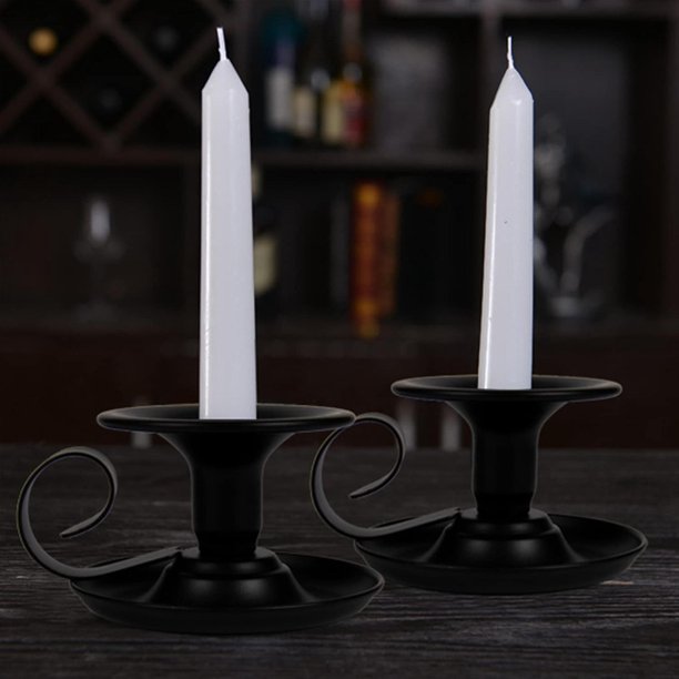 Paquete de 2 portavelas de cono para decoración del hogar de fiesta