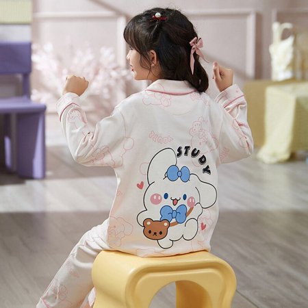 

Hello Kitty Sanrio Kids Long Sleeve Pajamas Set Cute Kuromi Autumn Sleepwear Anime Cinnamoroll Homewear Girl Children Clothing