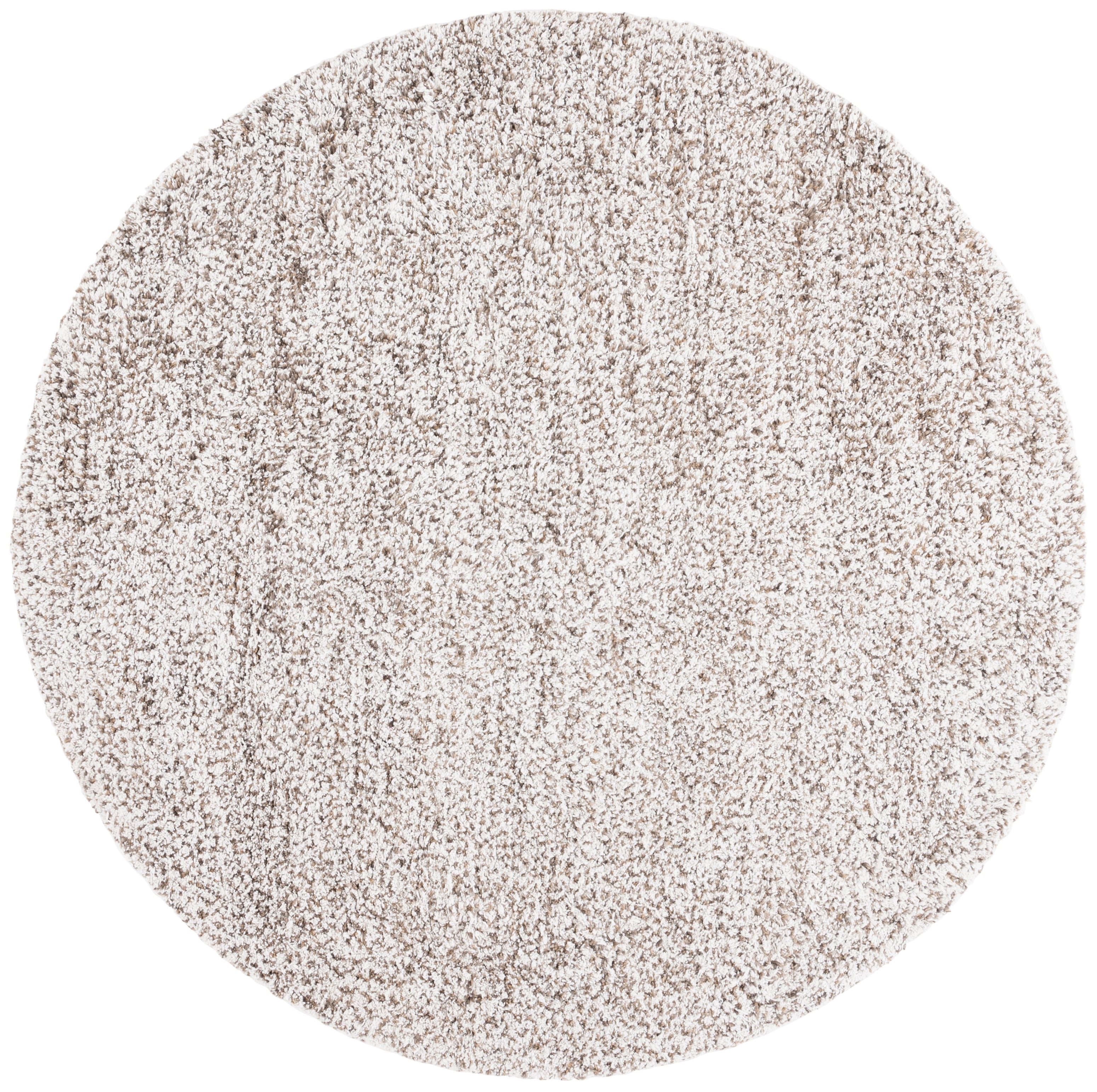 SAFAVIEH Berber Deena Distressed Area Rug, Ivory/Brown, 6' x 6' Round