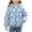 Blue, variant on Wilark Toddler Girls Winter Warm Puffer Jackets with Pockets Long SLeeve Hooded Bunny Floral Print Casual Cute Relaxed Fit Lightweight Coats Pink 1-5
