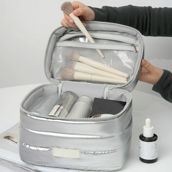 Fiudx Bolsa de Cosméticos, Organizador de Viaje de Gran Capacidad, Suave y Elegante, Solución de Almacenamiento Versátil, para Uso Diario o para La Playa, Perfecta para Damas, Disponible En Varios Co