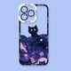 thumbnail image 3 of Funda de teléfono transparente con dibujos animados de cielo estrellado, gato negro, para Samsung Galaxy S24, S23, S22 Ultra, S21, S20 FE, Note 20, 10 Plus, A15, A25, A35, A55, 3 of 5