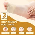 thumbnail image 3 of XIRQI 3 Pairs Metatarsal Foot Pads for Women and Men,Foot Pads for Balls of Feet Cushions Pain Relief,Morton's Neuroma Relief,Metatarsal Support, 3 of 7