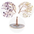 thumbnail image 2 of Nvzi 1 pieza de piedra de cristal natural creativa, árbol concéntrico, energía, base de piedra natural triturada, adorno decorativo de escritorio de árbol de la vida de piedra natural verde y azul., 2 of 5
