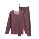 thumbnail image 3 of Qarigey Conjunto de ropa interior térmica para hombre, capa base gruesa, vestido cálido, ropa de invierno colorida ajustada pura, pintura interior conjuntos de ropa Vino tinto>L NO6 Qarigey AP013689-06, 3 of 6