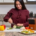 thumbnail image 2 of Deco Chef 12-Piece Stainless Steel Kitchen Knife Set with Full Tang High Grade Blades and Wooden Storage Block, Sharpening Manual Included, 2 of 10