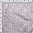 thumbnail image 3 of oneOone Cotton Jersey Purple Fabric Dot & Quatrefoil Geometric Craft Projects Decor Fabric Printed By The Yard 58 Inch Wide, 3 of 4