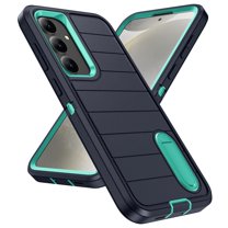 JTCASES for Samsung Galaxy S24 Plus 5G Case, Galaxy S24 Plus Phone Case with Built in Kickstand, Shockproof/DropProof Military Grade Protective Cover for Galaxy S24 Plus 5G 6.7" 2024, Darkblue/Mint