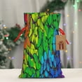 thumbnail image 5 of Rocae Rainbow Butterflies for Christmas Drawstring Linen Gift Bag with Drawstrings Treat Bag Goody Present Bags for Christmas Party Favor-Medium, 5 of 9