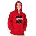 thumbnail image 5 of No One Cares You're Busy Funny Chill Zip Up Hoodie Men's Women's Brisco Brands S, 5 of 6