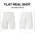 thumbnail image 6 of Men's Hiking Cargo Shorts Outdoor Travel Shorts for Men with Multi Pocket for Fishing Camping Casual Golf White 40, 6 of 7