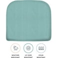 thumbnail image 4 of PetFurnish Outdoor Set of 2 Seat Pads, 21 x 18.5, Textured Solid Coastal Blue Rounded Chair Cushions for Patio Furniture, 4 of 6