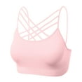 thumbnail image 4 of Women's Novelty Bras Seamless Triple Criss-Cross Front Bralette Sports Bra (No Pad), 4 of 4