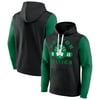 Men's Fanatics Branded Black/Kelly Green Boston Celtics Attack Colorblock Pullover Hoodie