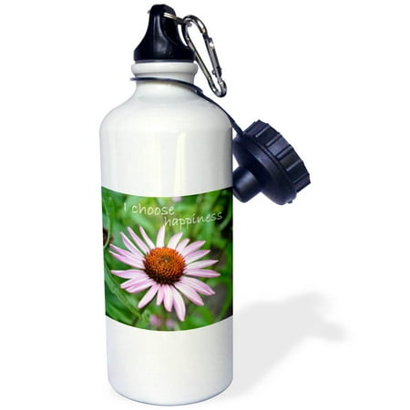 

3dRose Inspirational Choose Happiness Sports Water Bottle 21oz