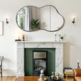 thumbnail image 3 of Antok 36"x24" Irregular Wall Mirror, Asymmetrical Metal Frame Bathroom Vanity Mirror, Black, 3 of 7