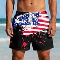 thumbnail image 2 of Mens Bathing Suit American Flag 250th Anniversary Swim Trunks Patriotic Summer Beach Shorts Quick Dry Board Shorts, 2 of 4