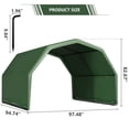 thumbnail image 6 of HOHYN 94.74*97.48 in Livestock Shelter Waterproof & UV Treated Universal Cover, Heavy Duty Frame for Horses, Goats - Withstands Snow, Wind & Rain (Corral Panels Not Included), 6 of 9