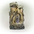thumbnail image 4 of Alpine Corporation Rain Forest Waterfall Tree Trunk Fountain with LED Lights, 22 Inch Tall, 4 of 12