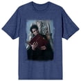 thumbnail image 4 of The Sandman Character Art With Book Crew Neck Short Sleeve Blue Heather Women's T-shirt-Large, 4 of 7