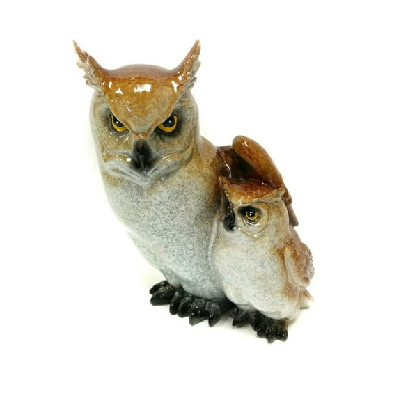 Mother Owl And Owlet Figurine