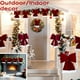 thumbnail image 5 of 6 Piezas de Lazos Navideños de Terciopelo Rojo Vino para Colgar en el Árbol de Navidad, Adornos Navideños con Lazos, 5 of 5