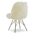 thumbnail image 2 of Linon Chaise d'Appoint en Fausse Fourrure Métallique Or, 2 of 8