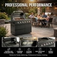 thumbnail image 6 of Outdoor Kitchen Barbecue Grill 46" 75300 BTU 6-Burner Stainless Steel Gas Island Grill with Rotisserie Black, 6 of 15