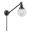 thumbnail image 3 of Innovations Lighting  Beacon - 1 Light 6" Swing Arm - Plug In or Hardwired Clear/Matte Black, 3 of 5