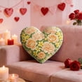 thumbnail image 6 of Heart Shaped Floral Throw Pillow for Romantic Home Decor, Soft Fabric Cushion for Couch, Bed, Valentine's Day Gift B, 6 of 7