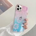 thumbnail image 6 of Compatible with iPhone 14 Pro Max Gradient Clear Case Bling Shiny Cherry Pattern Blossoms Electroplating Lens Frame Bumper Fashion Luxury Shockproof Cover for Women Girls, 6 of 6