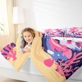 thumbnail image 4 of Manfei Kids Children Cartoon Axolotl Full Size Comforter Sets 3-Piece,Kawaii Salamander Bedding Comforter Set,Cute Animal Lightweight Bedding Sets,Super Cozy Room Decor,Reversible, 4 of 8