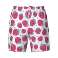 thumbnail image 5 of Rocae Hand Drawn Strawberry for Men's Swim Trunks Quick Dry With Two Side Pockets and One Lined Patch PocketSmall, 5 of 9