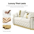 thumbnail image 5 of Furniture of America Gizon Glam Fabric Diamond Tufting Adult Sofa, Beige and Gold, 5 of 16